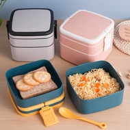 Multi-layer Food Container, Tupperware, Bento/Lunch Box, Pink, Big Compartments