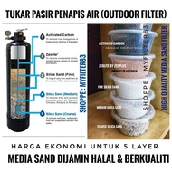 DIY untuk 1 SET Tukar Pasir Penapis Air Replacement Outdoor Water Filter Sand ( 5 layer)