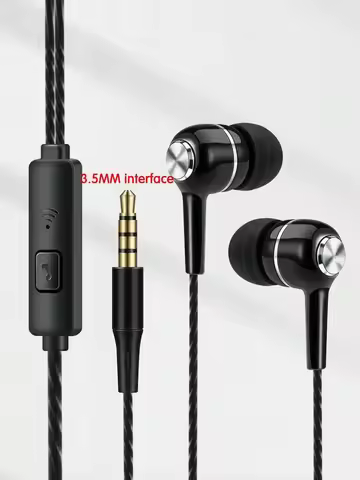 Crystal Line 3.5mm Universal Wired In-Ear Headphones, High Definition Audio Quality, Free Design, Co