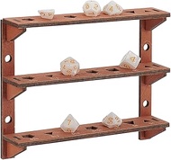 BENECREAT 3-Tier Wooden Cube Holder 18.8 x 4 x 15.3 cm Presentation Stand Coconut Brown Storage Shel