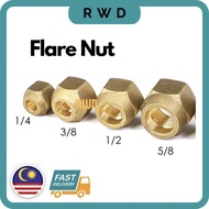 Flare Nut Copper for Aircond (1/4", 3/8", 1/2", 5/8") Air Conditioner Fitting Nut Aircond