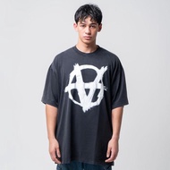 Vetements Reverse Anarchy T-Shirt Washed Black White