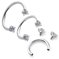 Septo Nose Lip Ring Jewelry Helix Captive Hoop Septum Cartilage Eyebrow Ear