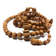 Tasbih Muslim Kayu langka TESEK Merapi model bulat Kelereng   Kualitas Terbaik  varian ukuran