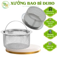 Stainless Steel Sink Strainer, Garbage Strainer Basket with Stainless Steel Handle