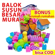 LEGO BESAR JUMBO MAINAN ANAK LAKI LAKI MR BLOCK 106 PCS MAINAN EDUKASI ANAK