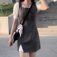 [Super pretty] Women's 2-piece short dress in shirt dress set, super pretty