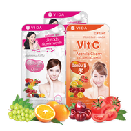 [2nd Set Mini] Vida Collagen Q10 12 Tablets 2 Sac. x  Vit C From Acerola And CamuCamu 14 Capsules 1 