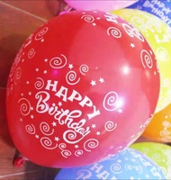 ( 100 Pcs ) Balon HBD Balon Ultah / Balon Ulang Tahun / Balon Tiup Harga Grosir Balon Lomba Balon Mo