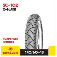 MOTORCYCLE OUTER TIRE Ring 13 SWALLOW X-BLADE SC-102 TUBELESS 140/60