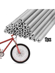 12個/袋自行車輪輻射反光貼紙管帶警示燈diy 7.5厘米山地車自行車反光鏡反光安全套件