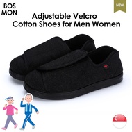BOSMON Adjustable Velcro Cotton Shoes for Men Women for Wide or Painful Swollen Foot Recommend for Elderly Senior