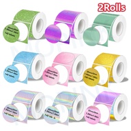 2ROlls Phomemo Label Suitable for M110 M220 M221 M120 DIY Logo Barcode Label Suitable for E210 P50 D