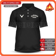 Callaway Golf Dry Fit Microfiber Polo T Shirt PGA Sport Iron Sand Driver Wedge Swing Putter Shaft Grip Performance Gear