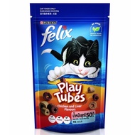 Purina Felix Party Mix cat treats 6og / Play Tube 60g -Makanan Cat