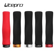 LP Litepro Bike Grips Self Locking Handlebar Grips Sponge Ultralight 127mm For Brompton 3 Sixty Fnhon Dahon Folding Bicycle