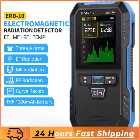 FNIRSI ERD-10 4-IN-1 Electromagnetic Radiation Detector, Electric & Magnetic Field Strength, RF Powe