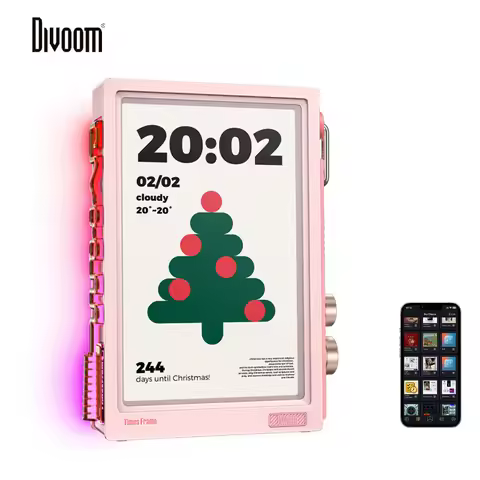 Divoom Times Frame 10.1'' Gaming Screen WiFi Smart HD Pixel Display, DIY Clock, Crypto/Stock Ticker,