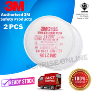 (ORIGINAL) 3M 2135 P3 R Particulate Filter (2Pcs in 1 Pack) (Good Quality) SIRIM & DOSH Approved P3