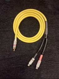 日本/Canare L-4E6S RCA Cable, RCA一分二轉接線 Male to 2x Female(4ft)可定做不同長度