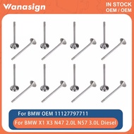 Engine Intake & Exhaust Valves Fit 2.0 3.0 L For BMW X1 X3 116d 214d 218d 220d N47 N57 B37 B47 2.0L 