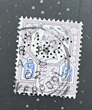 英國 1887 維多利亞女王像郵票 5p紫藍色信銷上品 目錄價12鎊