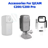 Accessories Set For SJCAM C200,C200 pro Action Camera Tempered Glass Frame Waterproof Case Protetive