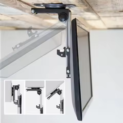 RV Folding TV Hanger 17-37 Inch Monitor Stand Car RV Ceiling Lift Kitchen Dining Caravan Moto Room T