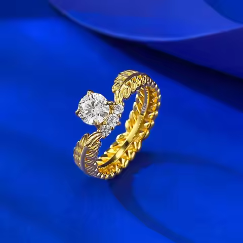 2025 S925 silver gold-plated 50 cent wheat ear ring with classic design, retro style wedding jewelry