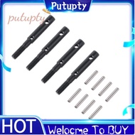 4 Pcs Hard Steel Front Rear Portal Stub Axle Drive Gear Shaft for  Capra Currie F9 Axle SCX10 III AR