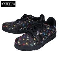 二手 Louis Vuitton LV x TM Takashi Murakami，近乎全新，VL1214，24，黑色/顏色#54 運動鞋，尺寸 8 1/2。