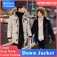 Couple Down Jacket Military Jacket Coat Winter Women Men Long Light Down Jacket White Duck Down