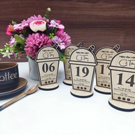 Cafe table card