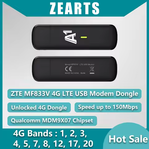 USB Modem MF833v ZTE Unlocked 4G Dongle Mobile broadband USB Modem ZTE MF833v 4G Dongle pocket WIFI