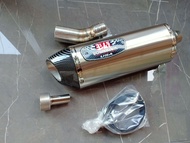 ท่อไอเสียมอไซ ท่อนินจา400 ชุดท่อสลิปออน KAWASAKI Z400 NINJA 400+โยชิ R77เงินปากเคฟล่า