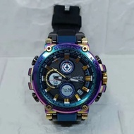 [Ready Stock]🔥G-shock Copy MTG-B1000 Black Rainbow Dual Time Sports Men Watch