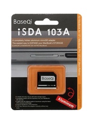 BaseQi อลูมิเนียม Micro SD To SD การ์ดความจำอะแดปเตอร์ Stealth การ์ดไดรฟ์สำหรับแม็กบุ๊กโพรจอเรติน่า13  /15  และ MacBook Air 13