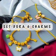 EMAS BANGKOK SET GELANG DORA & CHARMS