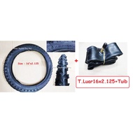 Tayar 16‘’ x1.75 , 16" x2.125  dan tuib  untuk basikal - basikal budak ataupun folding bike