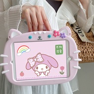 Samsung Tab A9 Protective Case Silicone Rotatable Anti-Fall Soft Shell for Children Women Cartoon De