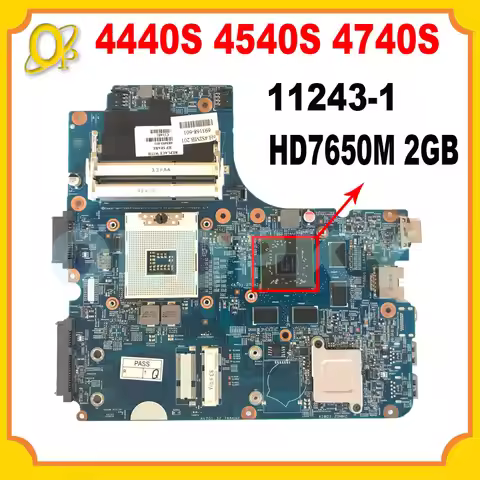 11243-1 for HP Probook 4440S 4540S 4740S laptop motherboard with HM76 HD7650M 2GB 683494-601 683496-