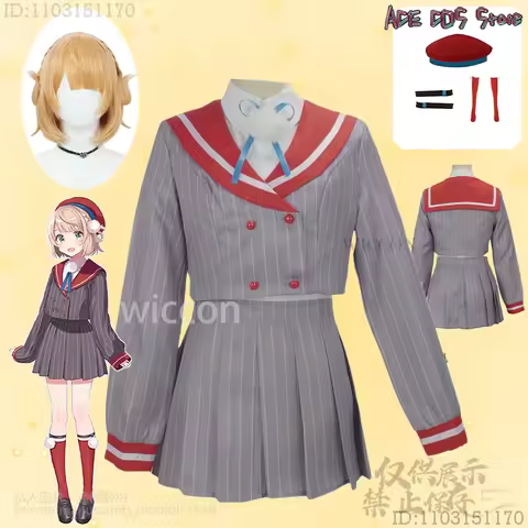 Anime Cosplay Hololive Vtuber Cosplay Shigure Ui Anime Costume Jirai Kei Kawaii Uniform JK School Un