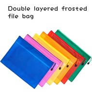 A5 Zipper Mesh Bag Waterproof Double Layer Document File Bag Zip Bag Double Layer Document File A5 F