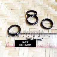 MATA Black 3-eye ring size 21, genuine kokka kaukah