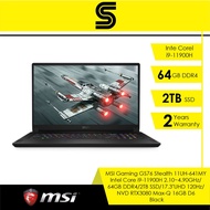 MSI Gaming GS76 Stealth 11UH-641MY Black/Intel Core i9-11900H/64GB D4/2TB SSD/17.3"UHD 120Hz/RTX3080