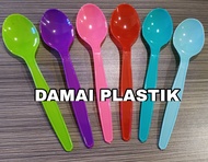 Sendok Panjang Makan Warna Hijau Merah Ungu Biru Pink Tosca