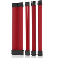 Graphics Card Extension Cable Black Red White Braided Mesh Motherboard 24PIN CPU 8PIN Graphics Card 