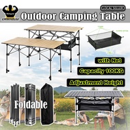 Camping table foldable Portable Table Outdoor Folding picnic table BBQ Aluminium Egg Roll Table meja