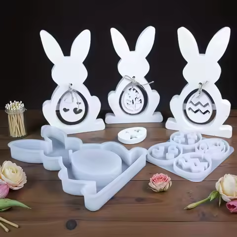 Easter Egg Bunny 3D Silicone Mold (113g) - For Candle Making, Home Decor and Resin Casting