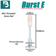 Burst E 7.3mm Specialized for Nail Gun Screw Nail Concrete Fire Nail Gun Ceiling Round Nail 25mm